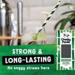 Bamboo Paper Straws Black Pk250