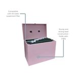 Cathedral File Box + 5 Files A4 Pink
