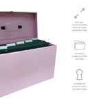 Cathedral File Box + 5 Files Fc Pink