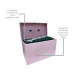 Cathedral File Box + 5 Files Fc Pink