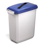 Durable 60L Hinged Bin Lid Blu Slot