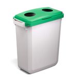Durable 60L Hinged Bin Lid Grn 2Hole