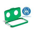 Durable 60L Hinged Bin Lid Grn 2Hole