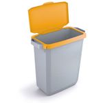 Durable 60L Hinged Ylw Rcyc Bin Lid