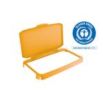 Durable 60L Hinged Ylw Rcyc Bin Lid
