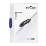 Durable Swingclip Folder Dk Blu Pk25