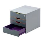 Durable Varicolor Safe 4 Drawer Unit