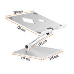 Durable Laptop Stand Rise Slver
