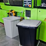 Durable 90L Waste Bin Sq Rcyc Blk