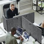 Durable Desk Divider Panel 160Cm Gry