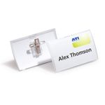 Durable Click Fld Badge W/Clip Pk25