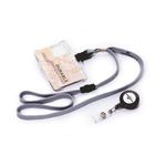 Durable Badge Lanyard Grey Pk10