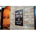 Securit Woody Wood Brd Wht Chalk Mkr