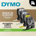 Dymo D1 Poly Tape 12Mm Blk/Wht