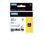 Dymo Rhino Vinyl Tape 19Mm Blk/Wht