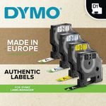 Dymo D1 Tape 12Mmx7M Blk/Wht Pk20