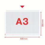 Esselte Ls Punch Pocket A3 Clr Pk10
