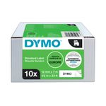 Dymo D1 Lab Tape 12X7Mm Blk/Wht Pk10