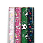 Kids Giftwrap Paper 3M Ast Pk49