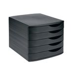 Desktop 5 Drawer Set A4 Black