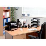 6 Compartment Desk Tidy Black