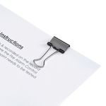 Foldback Clips 19Mm Black Pk12