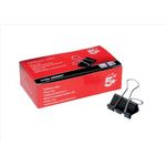 Foldback Clips 25Mm Black Pk12