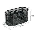 Wire Mesh Desk Tidy Blk