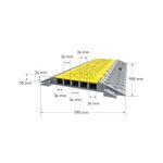 Cable Prot Ramp Med 930X500 Ylw/Blk