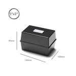 5 Star Card Index Box 5X3 Inch Black