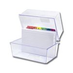 5 Star Card Index Box 5X3In Crystal