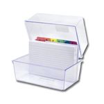 5 Star Card Index Box 6X4In Crystal