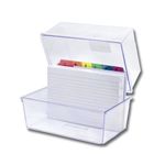 5 Star Card Index Box 8X5In Crystal