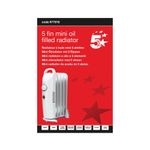5 Fin Mini Oil Filled Rad 500W White