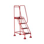 Uk Domed Feet Aslip 4 Tread Step Red