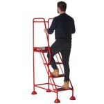 Uk Domed Feet Aslip 4 Tread Step Red
