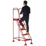 Uk Domed Feet Aslip 5 Tread Step Red