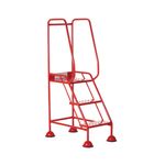 Uk Domed Feet Pchd 3 Tread Step Red