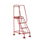 Uk Domed Feet Pchd 4 Tread Step Red