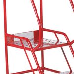 Uk Domed Feet Pchd 5 Tread Step Red