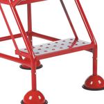 Uk Domed Feet Pchd 5 Tread Step Red