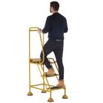 Uk Domed Feet Aslip 3 Tread Step Ylw