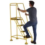 Uk Domed Feet Aslip 4 Tread Step Ylw