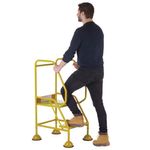 Uk Domed Feet Pchd 2 Tread Step Ylw