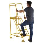 Uk Domed Feet Pchd 4 Tread Step Ylw