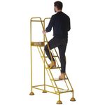 Uk Domed Feet Pchd 5 Tread Step Ylw