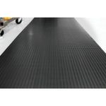 Wide Ribbed Runner Mat 0.9Mx10M Blk