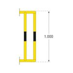 Wall Mtd Pipe Prot Out 1000 Ylw/Blk