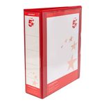 4D-Ring Ring Binder A4 65Mm Red Pk10