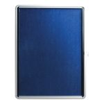 Glazed Noticeboard Blue Felt 900X600